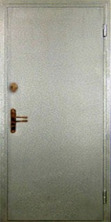 Металлическая дверь с декоративной отделкой "порошковое термонапыление - массив натурального дуба"
