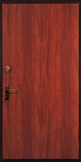 Металлическая дверь с декоративной отделкой "ламинат - винилискожа дутая"