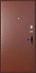 Металлическая дверь с декоративной отделкой "порошковое термонапыление - винилискожа"