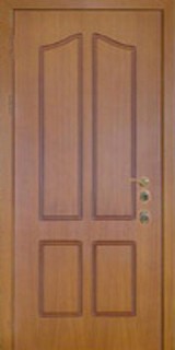 Металлическая дверь с декоративной отделкой "массив натурального дуба - МДФ пластик «антивандалка»"