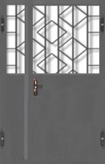 Дверь решетчатая с боковой вставкой