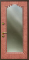 дверь металлическая входная: отделка с зеркалом